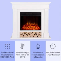 Las Pilas Elektrokamin Heizlüfter 900/1800W Wochentimer Fernbedienung -Einrichtungsgeschäft 10038629 de 0003 usp