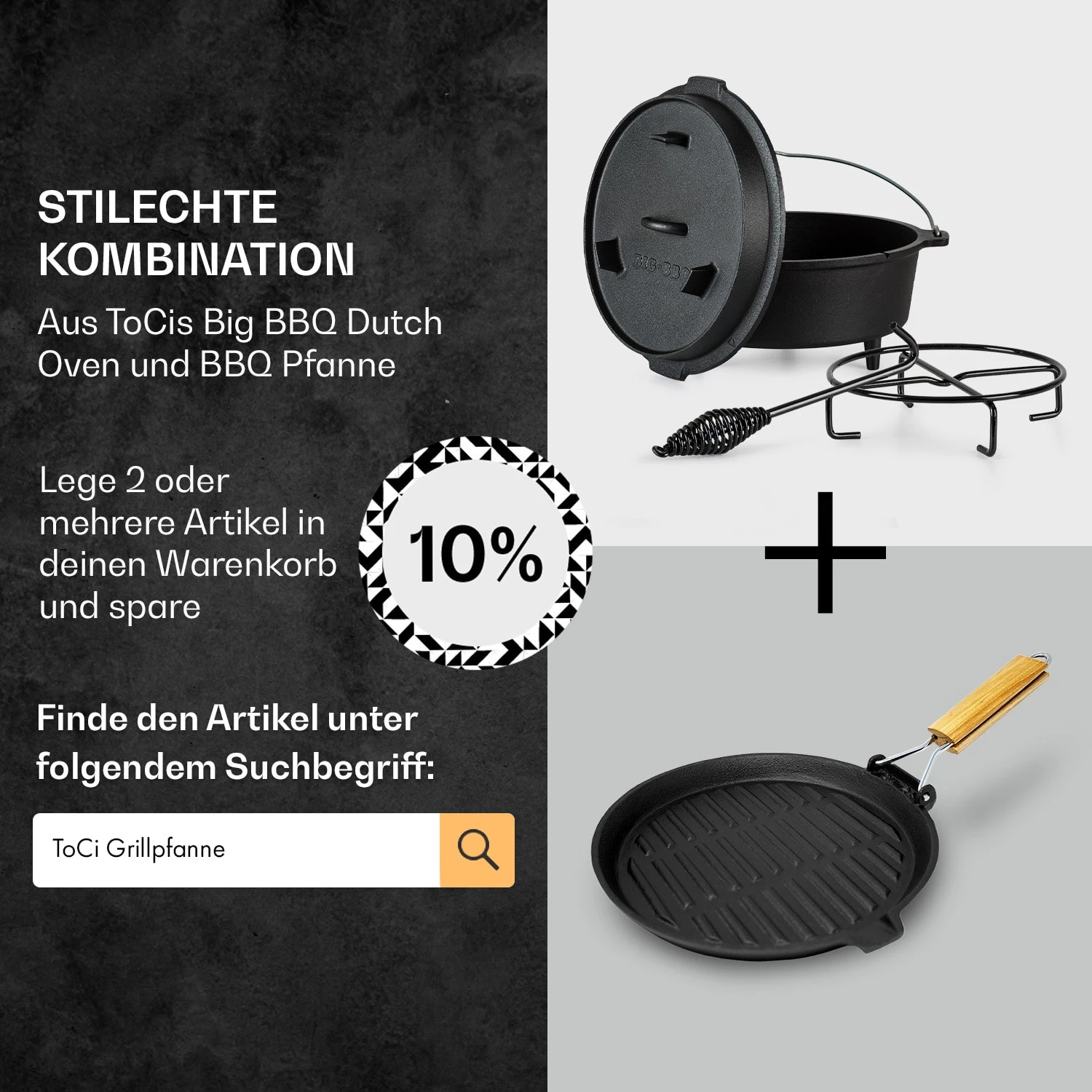 Guernsey Premium Dutch Oven 9.0 BBQ-Topf Gusseisen Standfüße Größe L / 9 Qt 9 Guernsey Premium Dutch Oven 9.0 BBQ-Topf Gusseisen Standfüße Größe L / 9 Qt – Bild 7