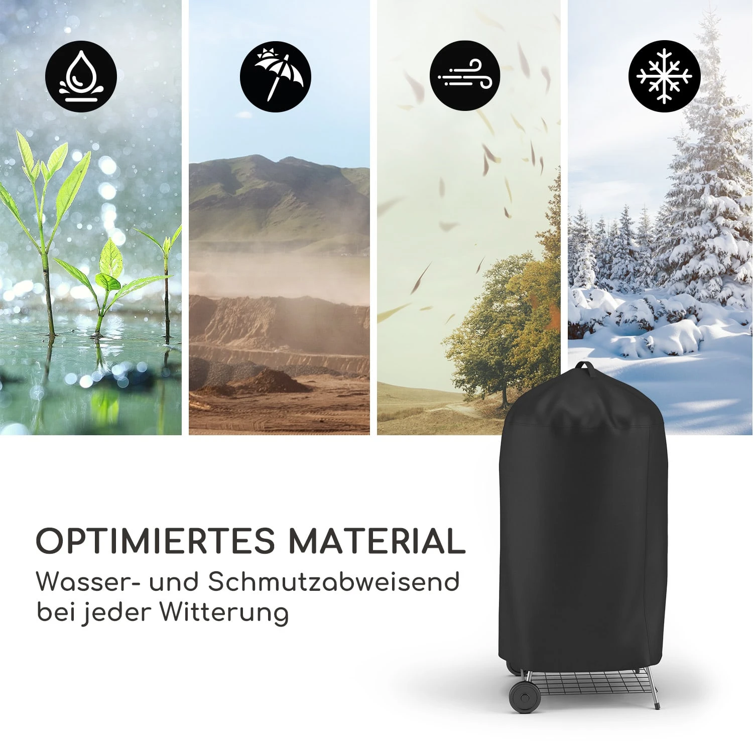 Grillguard Schutzhülle Kugelgrill Ø 70 Cm UV-beständig Haltegriff 6 Grillguard Schutzhülle Kugelgrill Ø 70 Cm UV-beständig Haltegriff – Bild 4