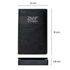 ZNAP Slim Wallet 12 Karten Münzfach 8 X 1,8 X 6 Cm (BxHxT) RFID-Schutz -Einrichtungsgeschäft 10038785 yy 0008 dimensions