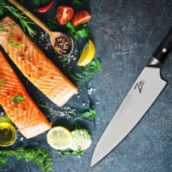 Razor-Edge Serie 8" Kochmesser 59 HRC Edelstahl -Einrichtungsgeschäft 10039042 yy 0003 logo