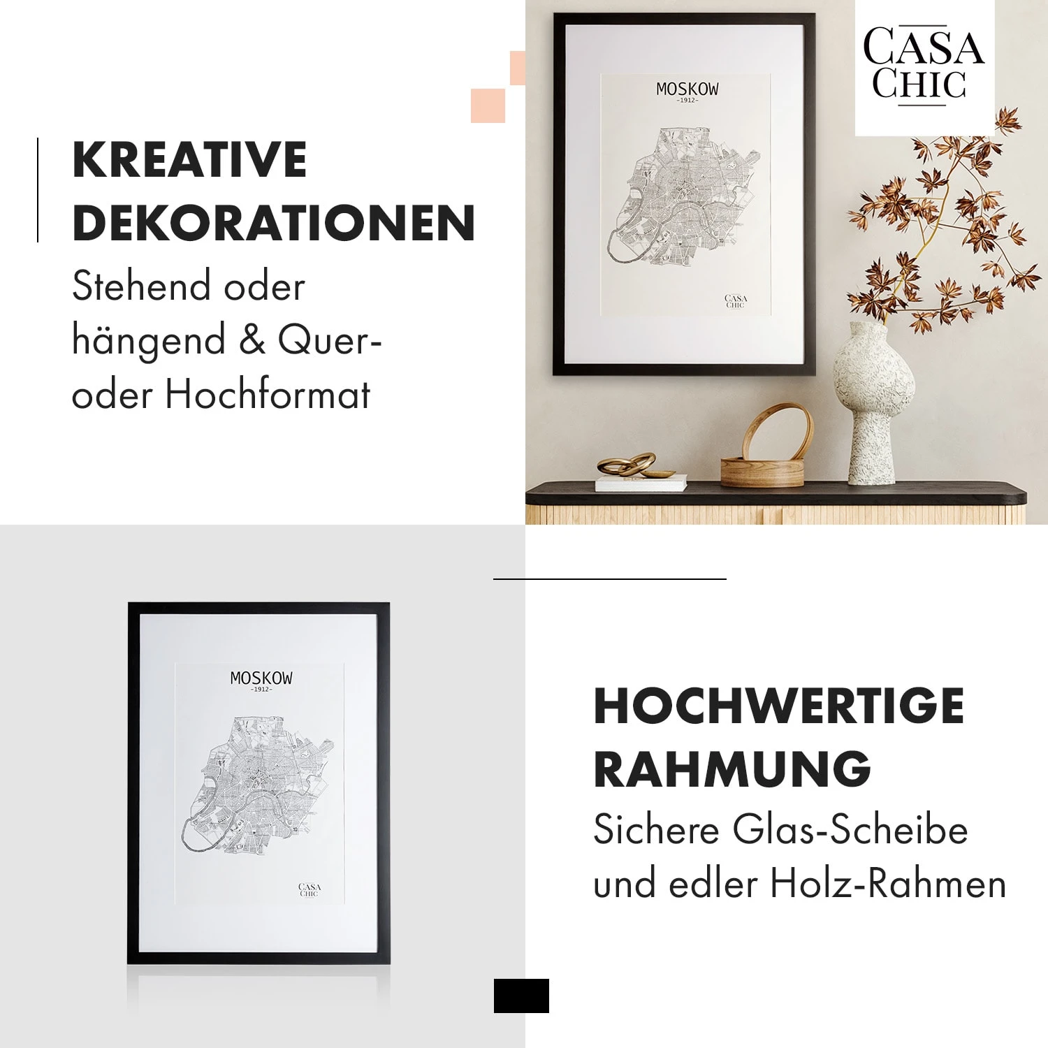 Kenton Bilderrahmen Rechteckig DIN A1 Passepartout Plexiglas 5 Kenton Bilderrahmen Rechteckig DIN A1 Passepartout Plexiglas – Bild 3