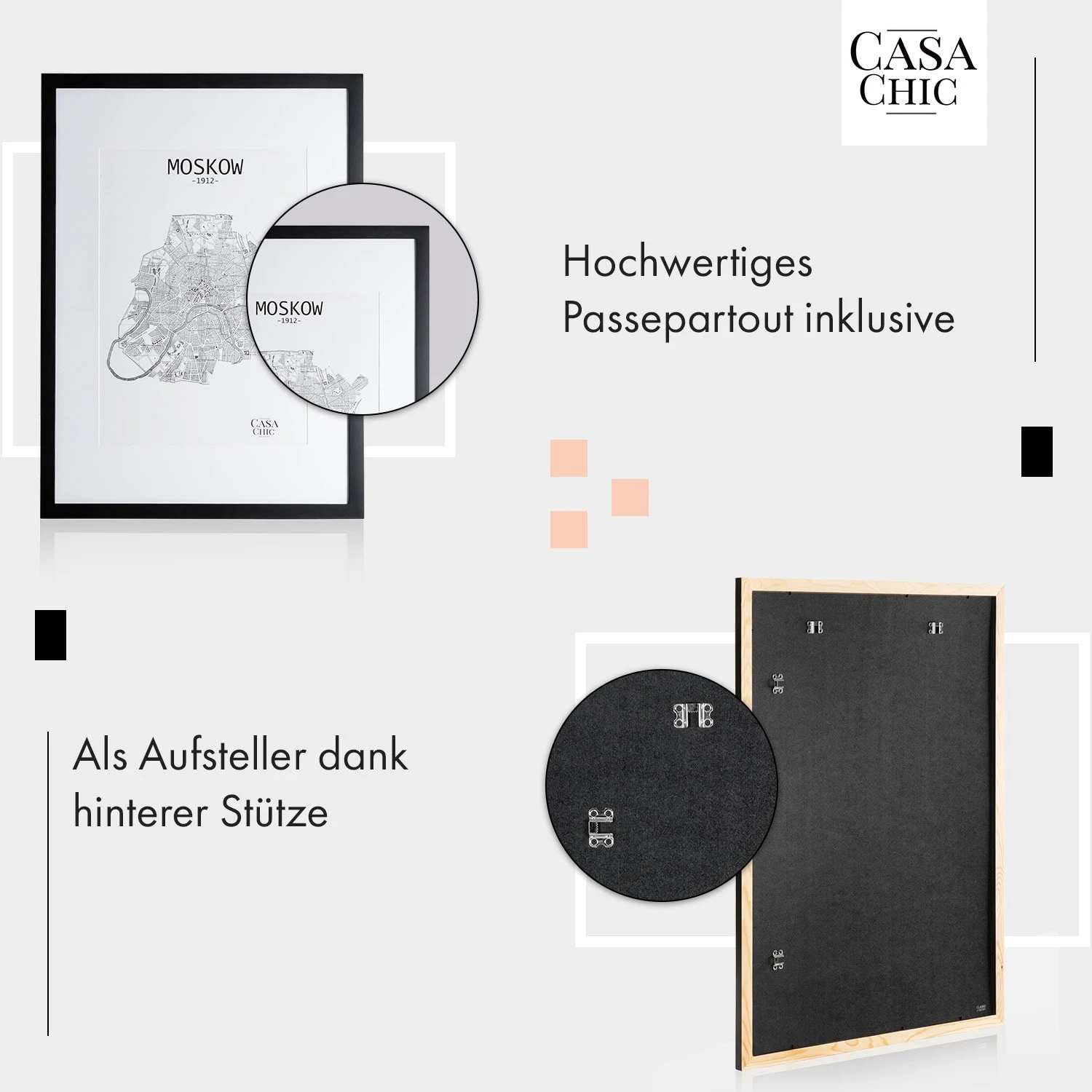 Kenton Bilderrahmen Rechteckig DIN A1 Passepartout Plexiglas 6 Kenton Bilderrahmen Rechteckig DIN A1 Passepartout Plexiglas – Bild 4