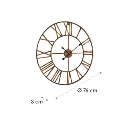 Queensway 80 Wanduhr Metallrahmen Geräuschlos Ø 76 Cm -Einrichtungsgeschäft 10039367 yy 0007 logo