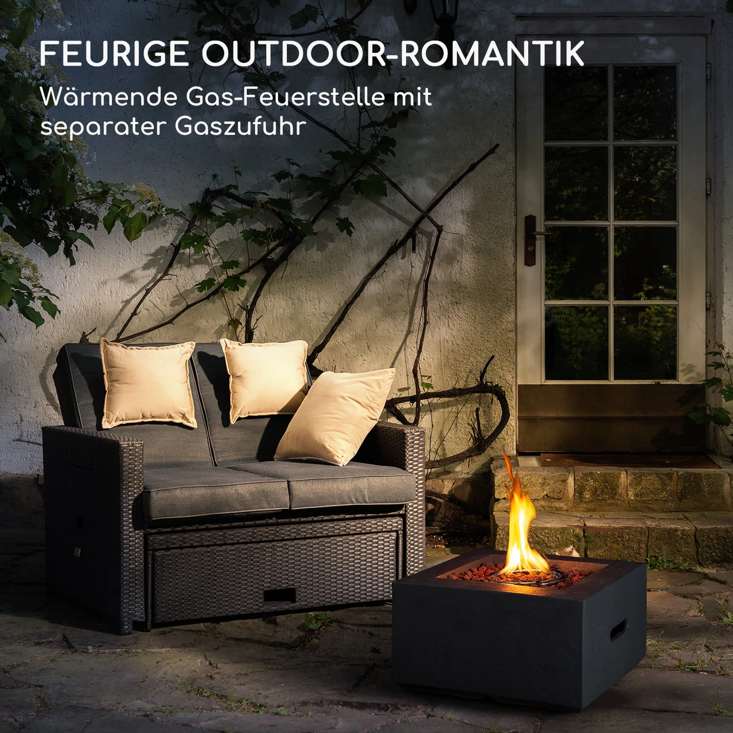 Isaris Gas-Feuerstelle 40.000BTU/13kW Abdeckung Edelstahlbrenner 4 Isaris Gas-Feuerstelle 40.000BTU/13kW Abdeckung Edelstahlbrenner – Bild 2