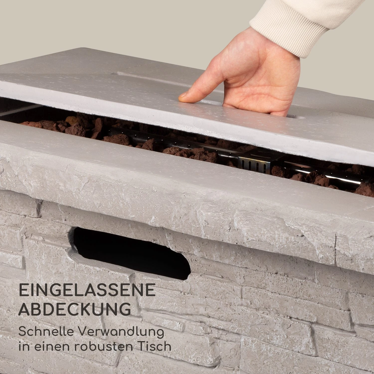 Anafi Gas-Feuerstelle 40.000BTU/13kW Abdeckung Edelstahlbrenner 6 Anafi Gas-Feuerstelle 40.000BTU/13kW Abdeckung Edelstahlbrenner – Bild 4