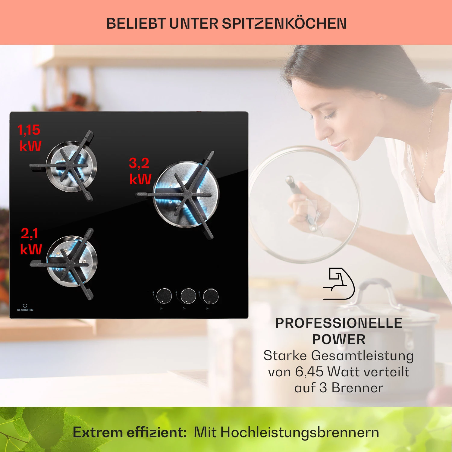 Trifecta 3 Gaskochfeld 3-flammig Gusseisen Glaskeramik 5 Trifecta 3 Gaskochfeld 3-flammig Gusseisen Glaskeramik – Bild 3