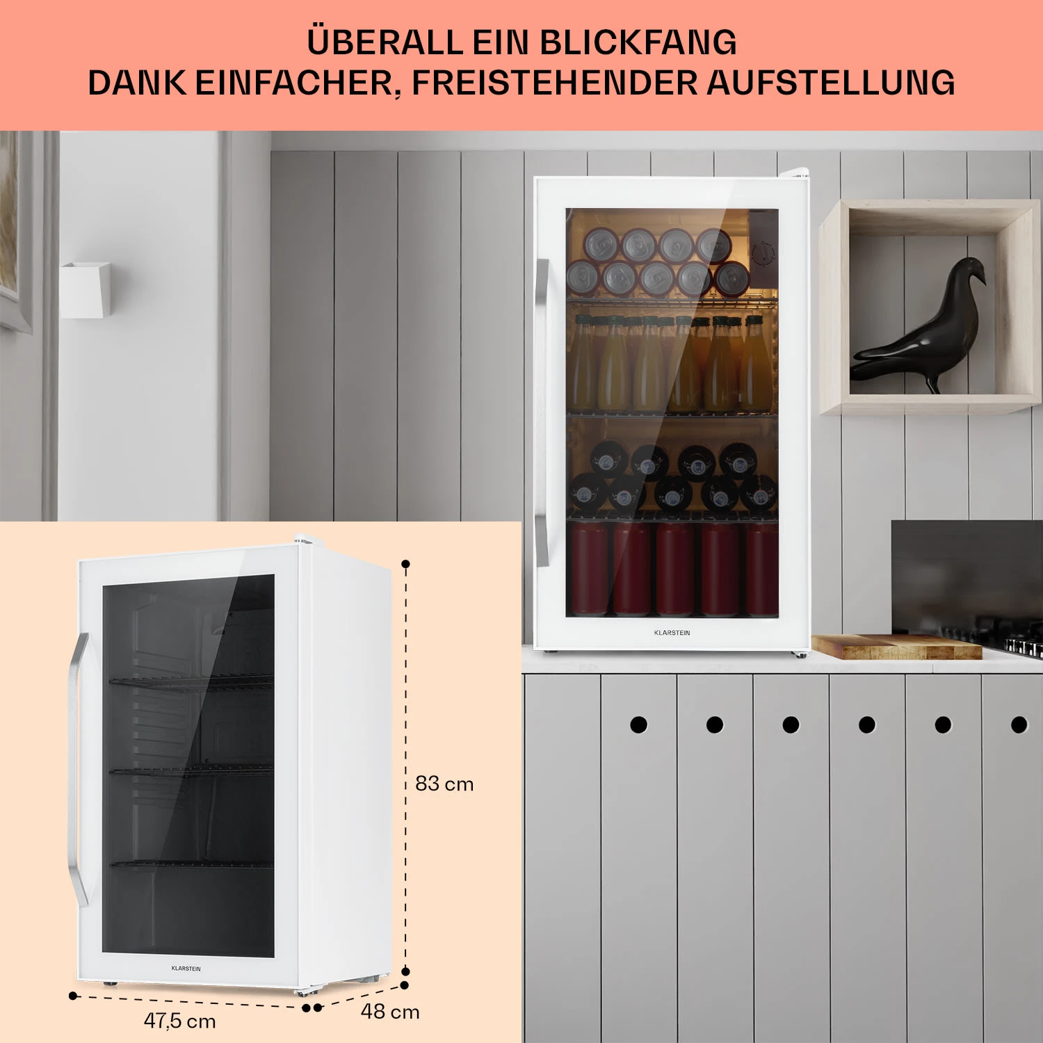 Beersafe XXL Quartz Kühlschrank 80 Liter 3 Böden Panoramaglastür 8 Beersafe XXL Quartz Kühlschrank 80 Liter 3 Böden Panoramaglastür – Bild 6