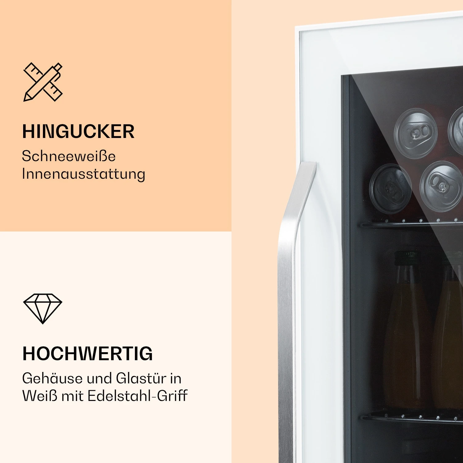 Beersafe XXL Quartz Kühlschrank 80 Liter 3 Böden Panoramaglastür 5 Beersafe XXL Quartz Kühlschrank 80 Liter 3 Böden Panoramaglastür – Bild 3