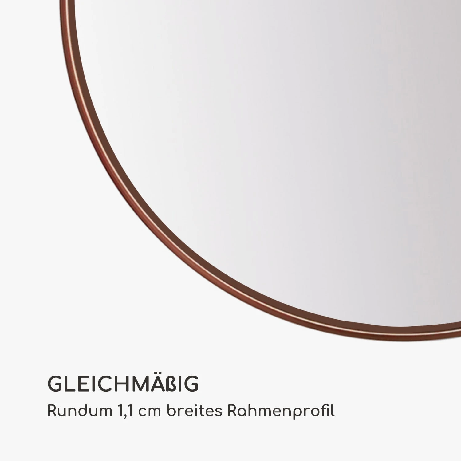 Fournier Wandspiegel Metallrahmen Rund Ø 80 Cm 7 Fournier Wandspiegel Metallrahmen Rund Ø 80 Cm – Bild 5