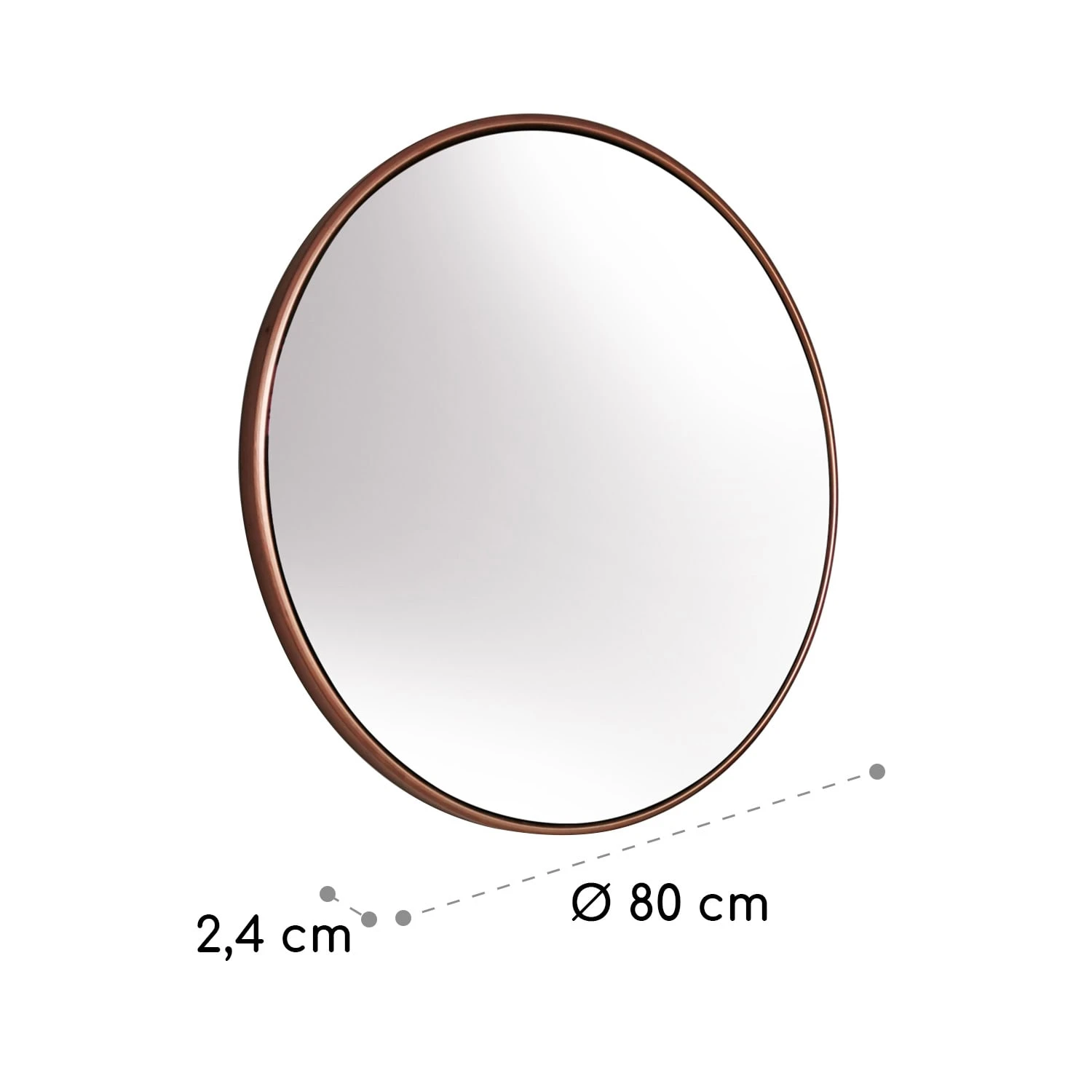 Fournier Wandspiegel Metallrahmen Rund Ø 80 Cm 8 Fournier Wandspiegel Metallrahmen Rund Ø 80 Cm – Bild 6