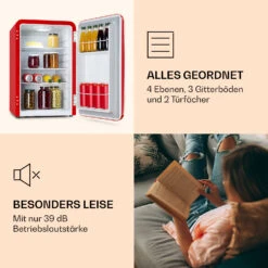 Audrey Retro-Kühlschrank 70 Liter 3 Regale 2 Türfächer Innenbeleuchtung 15 Audrey Retro-Kühlschrank 70 Liter 3 Regale 2 Türfächer Innenbeleuchtung -Einrichtungsgeschäft 10039692 de 0006 logo