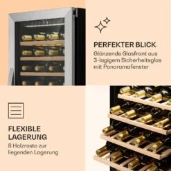 Klarstein Vinamour 77 Duo Weinkühlschrank 191 Liter 5 - 20 °C 2 Kühlzonen 15 Klarstein Vinamour 77 Duo Weinkühlschrank 191 Liter 5 - 20 °C 2 Kühlzonen -Einrichtungsgeschäft 10039771 de 0005 logo