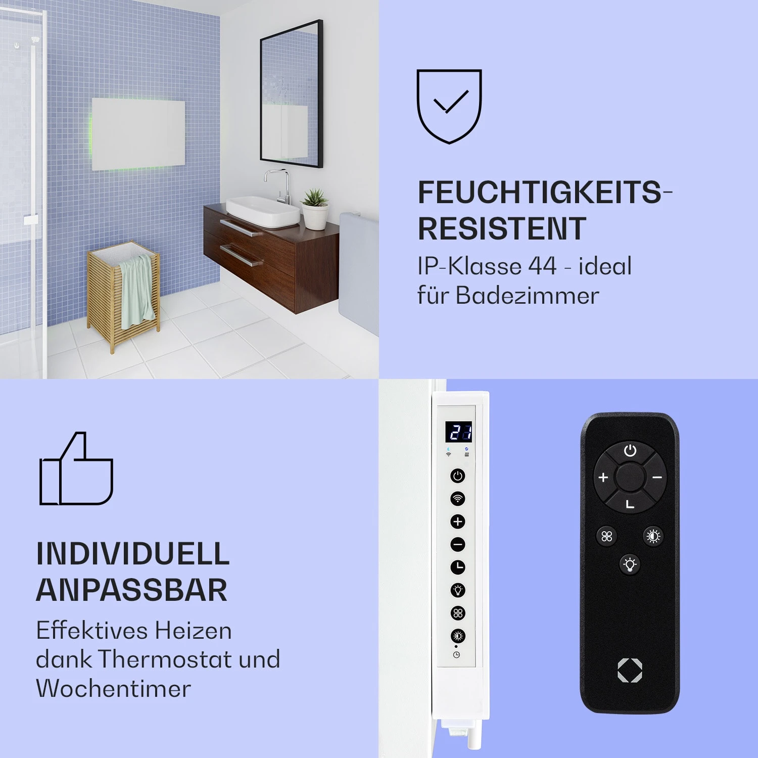 Mojave 750 Smart 2-in-1 Heizgerät Infrarot Konvektor 85x60cm 750W RGB-Licht 8 Mojave 750 Smart 2-in-1 Heizgerät Infrarot Konvektor 85x60cm 750W RGB-Licht – Bild 6