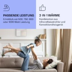 La Palma 1000 Smart 2-in-1 Heizgerät Infrarot Konvektor 120x60cm 1000W Spiegel -Einrichtungsgeschäft 10039837 de 0004 logo