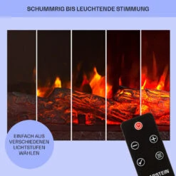 Dukono Elektrokamin 1800 W LED-Flammen Heizlüfter Timer Holzfach -Einrichtungsgeschäft 10039851 de 0008 usp