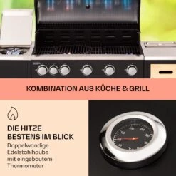Jersey Outdoor Kitchen Gasgrill 20,7 KW 5+1 Brenner Mobil Regenschutz 12 Jersey Outdoor Kitchen Gasgrill 20,7 KW 5+1 Brenner Mobil Regenschutz -Einrichtungsgeschäft 10039855 de 0003 usp