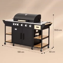 Jersey Outdoor Kitchen Gasgrill 20,7 KW 5+1 Brenner Mobil Regenschutz 17 Jersey Outdoor Kitchen Gasgrill 20,7 KW 5+1 Brenner Mobil Regenschutz -Einrichtungsgeschäft 10039855 yy 0008 dimensions