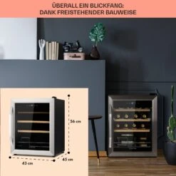 Vinamour 16 Uno Weinkühlschrank 16Fl./42l 5-18°C 41dB Glas -Einrichtungsgeschäft 10039897 de 0006 usp