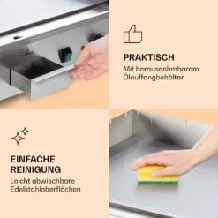 Grillmeile 4400 Elektrogrill Plancha 2x2200W Grillplatte Edelstahl -Einrichtungsgeschäft 10039914 de 0007 logo