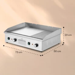 Grillmeile 4400 Elektrogrill Plancha 2x2200W Grillplatte Edelstahl 17 Grillmeile 4400 Elektrogrill Plancha 2x2200W Grillplatte Edelstahl -Einrichtungsgeschäft 10039915 yy 0008 dimensions