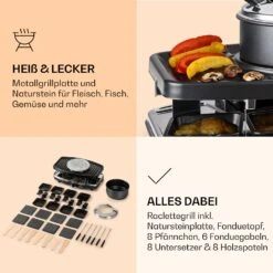 Entrecote 2-in-1 Raclette-Grill & Fondue Naturstein 1100W 8 Personen -Einrichtungsgeschäft 10039922 de 0005 logo