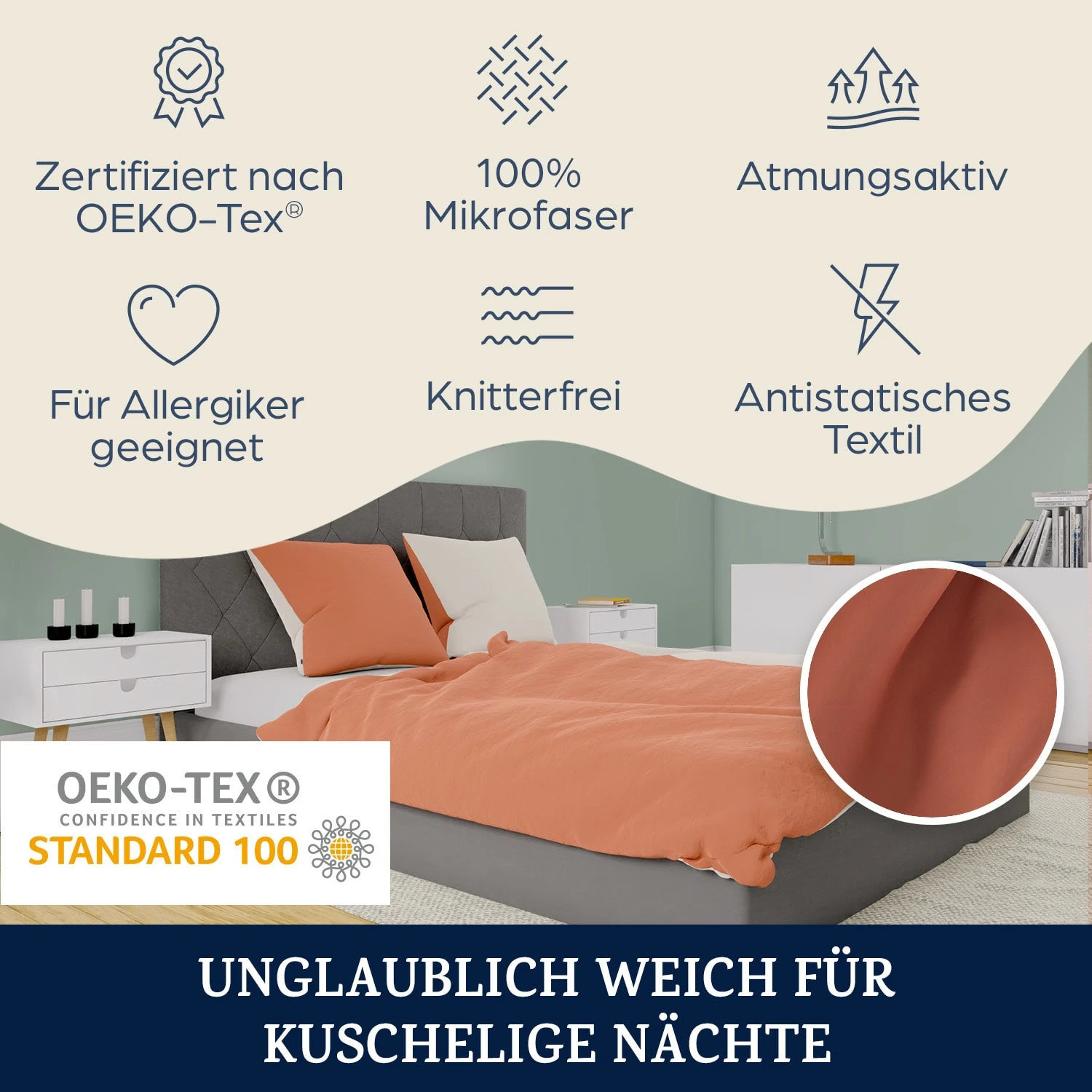 Soft Wonder-Edition Bettwäsche 155x200 Cm Mikrofaser 4 Soft Wonder-Edition Bettwäsche 155x200 Cm Mikrofaser – Bild 2