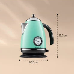 Aquavita Chalet Wasserkocher 1,7 Liter 2200 Watt Temperaturanzeige Edelstahl -Einrichtungsgeschäft 10040040 yy 0008 logo