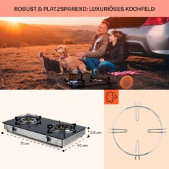 Barzona 2 Campingkocher 2 Brenner 3,4 KW & 4,3 KW Glasplatte Edelstahl 16 Barzona 2 Campingkocher 2 Brenner 3,4 KW & 4,3 KW Glasplatte Edelstahl -Einrichtungsgeschäft 10040043 de 0006 usp