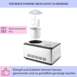 Dolce Bacio Smart Eiscremebereiter Yogurtmaker Kompressor 2 Liter WiFi Touch Edelstahl -Einrichtungsgeschäft 10040048 de 0005 logo