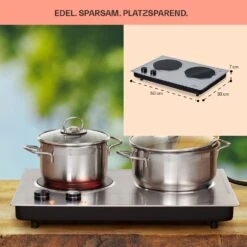 Ramsey Doppel-Kochfeld 2400W 11 Leistungsstufen Glaskeramik 16 Ramsey Doppel-Kochfeld 2400W 11 Leistungsstufen Glaskeramik -Einrichtungsgeschäft 10040070 de 0006 usp