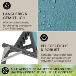 Amalfi Sonnenliege 70 X 37 X 200 Cm Sonnenblende 5-stufige Rückenlehne Stahlrohr Witterungsbeständig 10 Amalfi Sonnenliege 70 X 37 X 200 Cm Sonnenblende 5-stufige Rückenlehne Stahlrohr Witterungsbeständig -Einrichtungsgeschäft 10040074 de 0003 logo