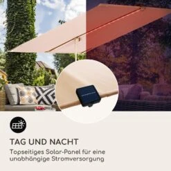 Blumfeldt Bayonne Sonnenschirm 130 X 180 Cm Polyester UV 50 Solar LED -Einrichtungsgeschäft 10040103 de 0006 logo