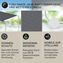 Nantes Pavillon Gazebo Sonnendach 3x3m Polyester Stahlrahmen UV50+ Bodenrollen 8 Nantes Pavillon Gazebo Sonnendach 3x3m Polyester Stahlrahmen UV50+ Bodenrollen -Einrichtungsgeschäft 10040107 de 0002 logo