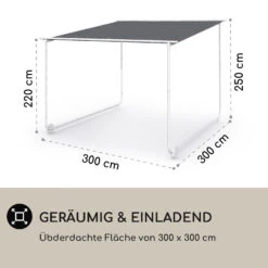 Nantes Pavillon Gazebo Sonnendach 3x3m Polyester Stahlrahmen UV50+ Bodenrollen 10 Nantes Pavillon Gazebo Sonnendach 3x3m Polyester Stahlrahmen UV50+ Bodenrollen -Einrichtungsgeschäft 10040107 de 0004 logo