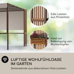 Valence Gazebo 3x3 M UV50+ Wasserabweisend LED-Solar-Beleuchtung Solar-Panel -Einrichtungsgeschäft 10040109 de 0003 logo
