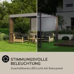Valence Gazebo 3x3 M UV50+ Wasserabweisend LED-Solar-Beleuchtung Solar-Panel -Einrichtungsgeschäft 10040109 de 0004 logo