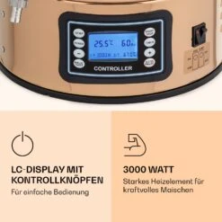 Mundschenk Maischekessel, Bierbrauanlage, 2500 W, 30 L, 9 Programme -Einrichtungsgeschäft 10040144 de 0003 logo