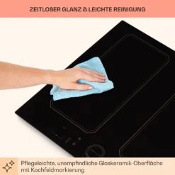 Victoria 4 Flex Induktionskochfeld Einbau 7000W 2 Flexzonen Timer -Einrichtungsgeschäft 10040201 de 0008 usp