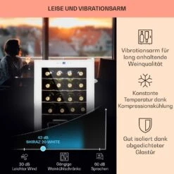 Shiraz 20 Uno Weinkühlschrank 53l 20Fl Touch-Bedienfeld 5-18°C -Einrichtungsgeschäft 10040216 de 0004 usp