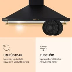 Montblanc 90 Dunstabzugshaube 610m³/h 165W 2x1,5W LED Reling -Einrichtungsgeschäft 10040266 de 0005 logo