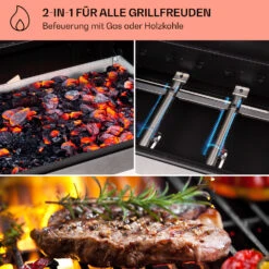 Kingsville 3.1 Kombigrill Gas + Kohle 10,9 KW 3+1 Brenner 12 Kingsville 3.1 Kombigrill Gas + Kohle 10,9 KW 3+1 Brenner -Einrichtungsgeschäft 10040270 de 0003 usp