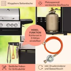 Kingsville 3.1 Kombigrill Gas + Kohle 10,9 KW 3+1 Brenner 15 Kingsville 3.1 Kombigrill Gas + Kohle 10,9 KW 3+1 Brenner -Einrichtungsgeschäft 10040270 de 0006 usp