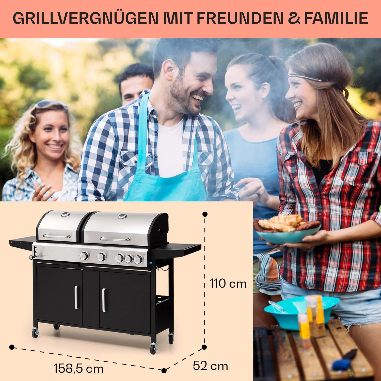 Kingsville 4.1 Kombigrill Gas + Kohle 13,7 KW 4+1 Brenner 9 Kingsville 4.1 Kombigrill Gas + Kohle 13,7 KW 4+1 Brenner – Bild 7