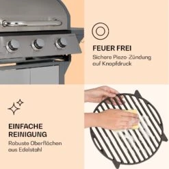 Lucifer 3 Gasgrill 3 X 3,6 KW Brenner 60x45cm Grill Edelstahl Mobil -Einrichtungsgeschäft 10040280 de 0007 logo