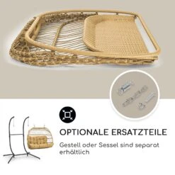 Biarritz Double Hängesessel Zweier PE Aluminium Polyrattan 260 Kg -Einrichtungsgeschäft 10040297 de 0005 usp
