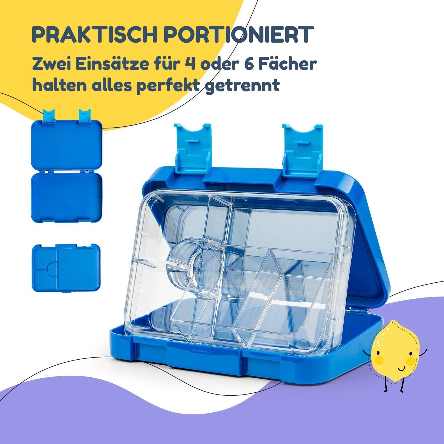 Junior Lunchbox 6 Fächer 21,3 X 15 X 4,5 Cm (BxHxT) BPA-frei 6 Junior Lunchbox 6 Fächer 21,3 X 15 X 4,5 Cm (BxHxT) BPA-frei – Bild 4