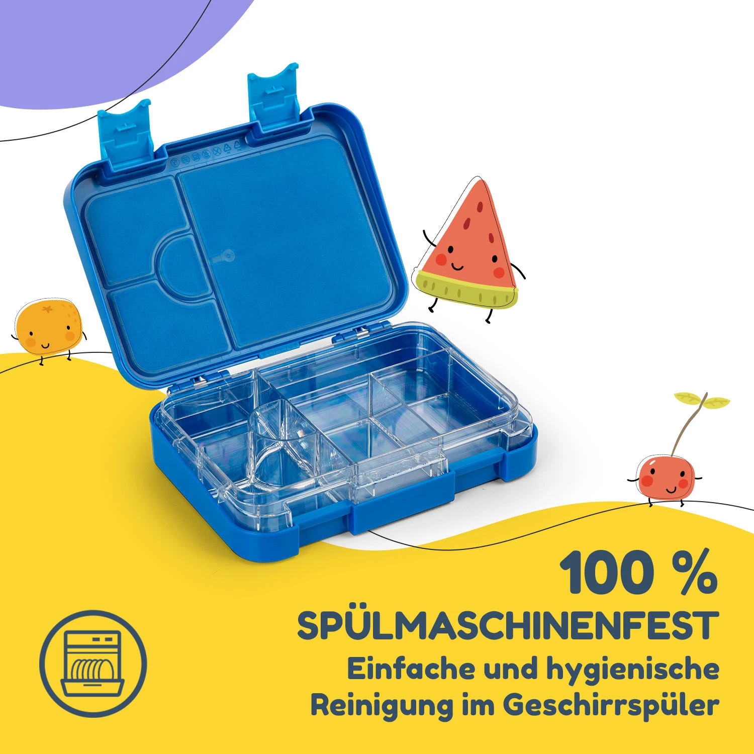 Junior Lunchbox 6 Fächer 21,3 X 15 X 4,5 Cm (BxHxT) BPA-frei 7 Junior Lunchbox 6 Fächer 21,3 X 15 X 4,5 Cm (BxHxT) BPA-frei – Bild 5