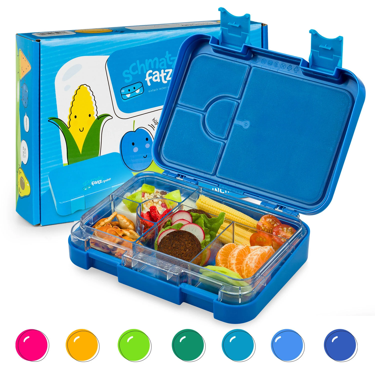 Junior Lunchbox 6 Fächer 21,3 X 15 X 4,5 Cm (BxHxT) BPA-frei 3 Junior Lunchbox 6 Fächer 21,3 X 15 X 4,5 Cm (BxHxT) BPA-frei