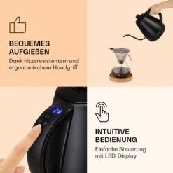 Garcon Wasserkocher 1L 2000W Warmhaltefunktion Schwanenhals Edelstahl -Einrichtungsgeschäft 10040347 de 0005 logo